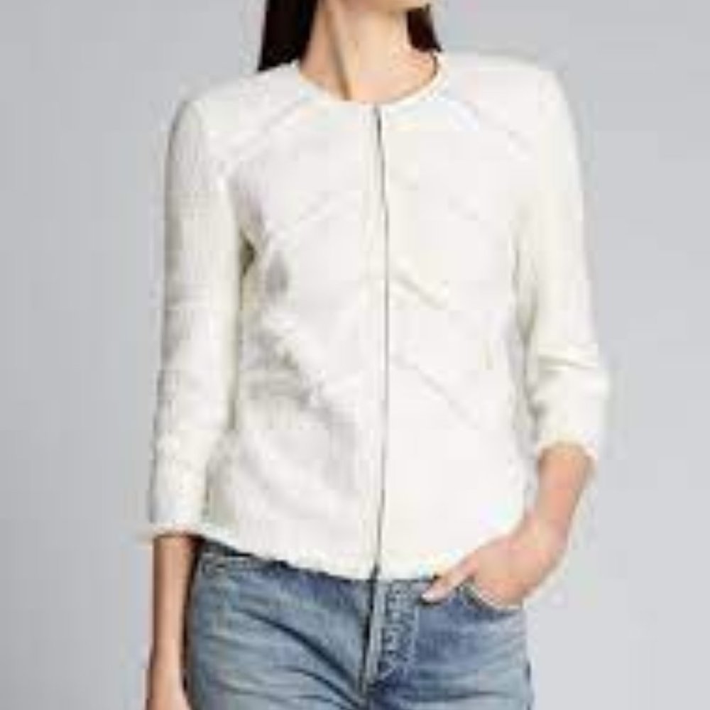 LAFAYETTE 148 NEW YORK Reynolds Harlow Tweed Zip-Front Jacket